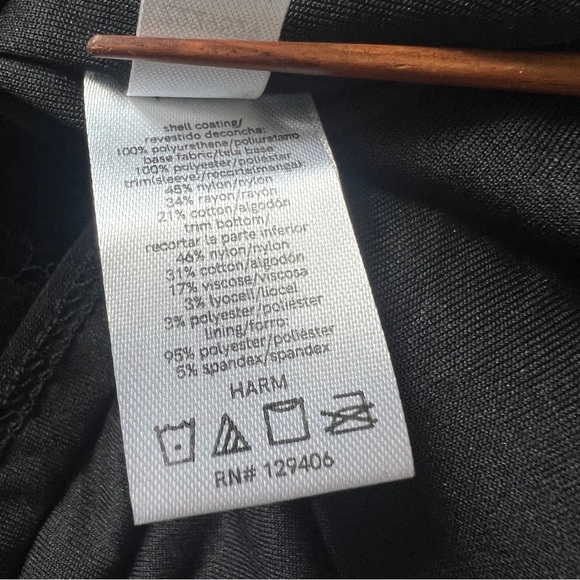 VENUS Faux Leather & Lace Dress Black Size 16 NEW (missing belt tie) - Picture 12 of 13